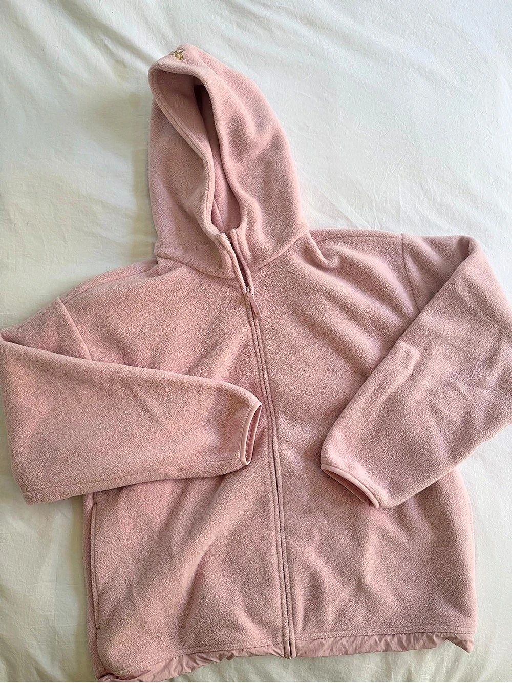 ARITZIA GOLDEN Pink Fleece Hooded Jacket Like New SIZE M
